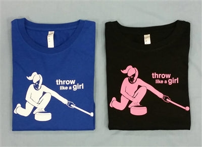 Throw Like A Girl Long Sleeve T-shirt – Steve's Curling Supplies