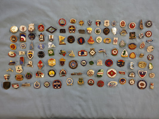 Large USA Curling Club Pin Collection (110 pins) box 1