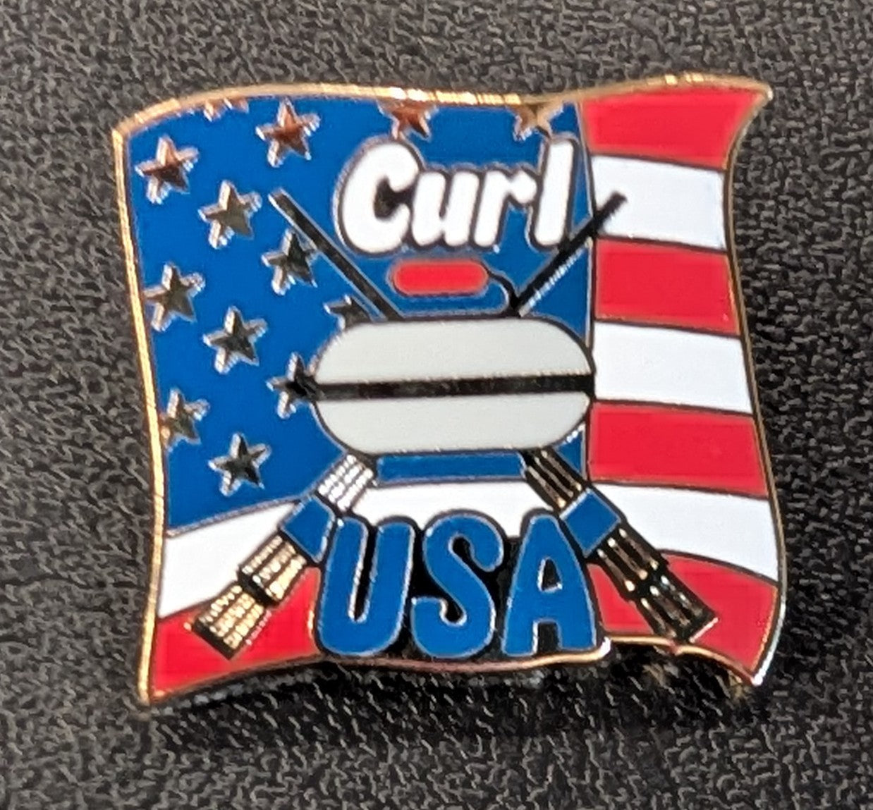 Curl USA Flag Pin
